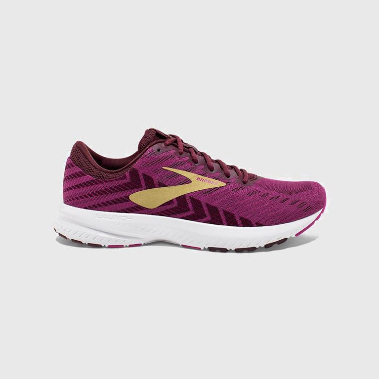 Tenis Brooks Launch 6 - Zapatillas Para Correr En Asfalto Mujer - Rojas (HOQR-10542)